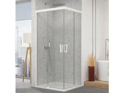 SanSwiss Ronal CADURA 120 cm pravé sprchové dveře sklo Transparent CAE2D1200907
