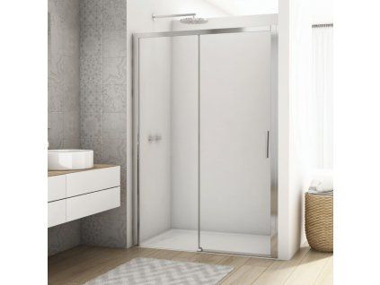 SanSwiss DIVERA 120 cm jednodílné posuvné dveře - aluchrom/sklo Transparent D22S2B1205007
