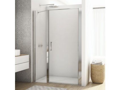 SanSwiss DIVERA 130 cm jednokřídlé dveře - aluchrom/sklo Transparent D22T31080505007