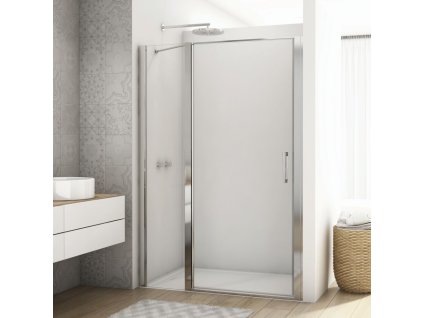 SanSwiss DIVERA 90 cm jednokřídlé dveře - aluchrom/sklo Transparent D22T13070205007
