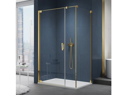SanSwiss Cadura 110 cm boční stěna v 90° - zlatý/sklo Screen CAT51101287