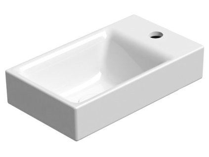 GSI NUBES keramické umyvadlo 40 x 23 cm s přepadem Extra Glaze bílá 9636111